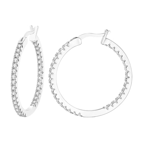 Cupimatch Creolen Damen mit kubischem Zirkonia: Hypoallergene Vergoldete Ohrringe 15MM Kleine Kreolen Huggie Schlafen Knorpel Silber Ohrringen für Frauen Mädchen von Cupimatch