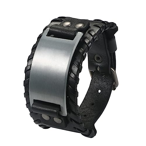 Cupimatch Herren Armband Retro Breites Metall Wikinger Armband Herren PU Leder Armband Punk Style Armbänder Breiter Gürtel Manschette Armreif Rock Wrap für Männer Junge Cupimatch Herren Armband Retro Breites Metall Wikinger Armband Herren PU Leder Armband Punk Style Armbänder Breiter Gürtel Manschette Armreif Rock Wrap für Männer Junge von Cupimatch