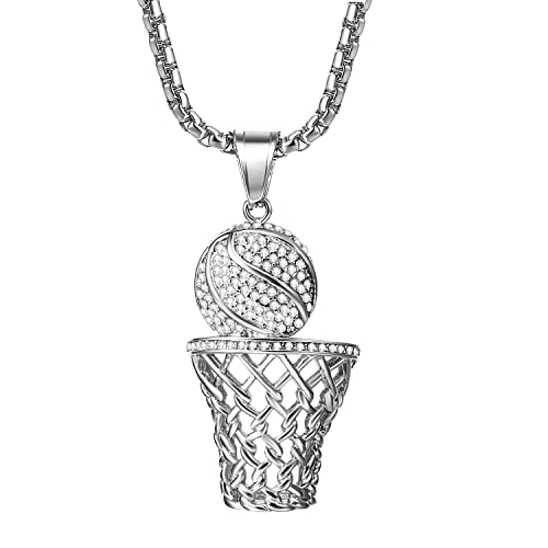 Cupimatch Herren Halskette OM Zeichen Anhänger aus Edelstahl mit Löwe Strass Lässige Kette für Männer von Cupimatch