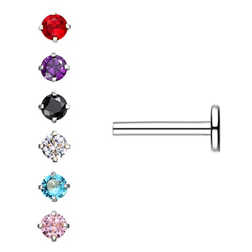 Cupimatch Ohrringe Ohrstecker Set Damen 316L Edelstahl Piercing Ohr Ohrstecker mit Zirkon Ohr Schmuck für Herren Damen Mädchen, Gold Silber Schwarz von Cupimatch