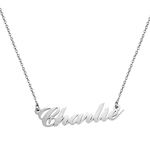 Cupimatch Personalisierte Namenskette Damen, Namen Kette Halskette Geschenk für Freundin, Mutter, Schwester von Cupimatch