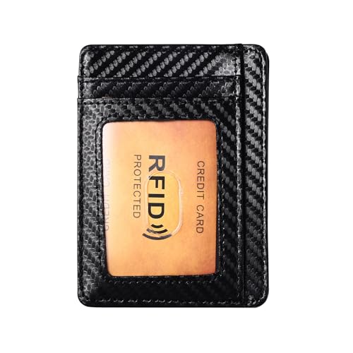 Cupimatch Portmonee Herren Kartenetui Leder: Geldbörse Schwarz Kreditkartenetui mit RFID Schutz Geldbeutel für Männer Münzbörse Portemonnaie Brieftasche Wallet für Herren von Cupimatch