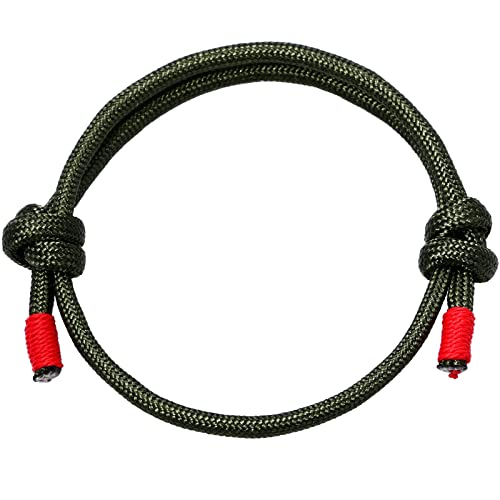 Cupimatch Seil-Armband, einfaches einfarbiges Regenschirm-Seil-Armband nautisches geflochtenes Armband einstellbar armeegrün Cupimatch Seil-Armband, einfaches einfarbiges Regenschirm-Seil-Armband nautisches geflochtenes Armband einstellbar armeegrün von Cupimatch