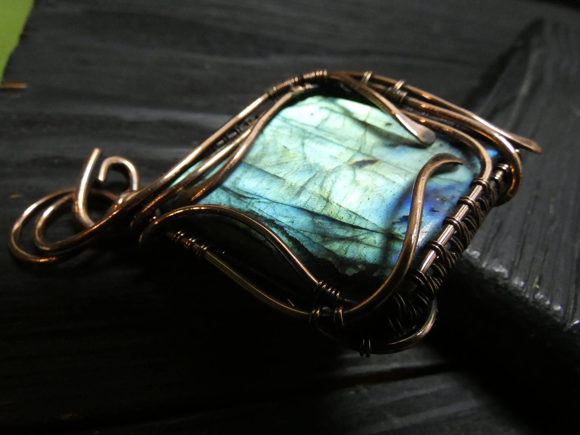 Labradorit Herren Halskette Grüner Stein Anhänger Edelstein Draht Gewickelt Schmuck Unisex Geschenk Frau Wire Wrap Mondstein Labradorit Herren Halskette Grüner Stein Anhänger Edelstein Draht Gewickelt Schmuck Unisex Geschenk Frau Wire Wrap Mondstein von CuprumJewelryArt