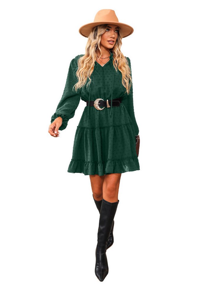 Cupshe Blusenkleid Gekräuselter Minirock mit Mikrofalten von Cupshe