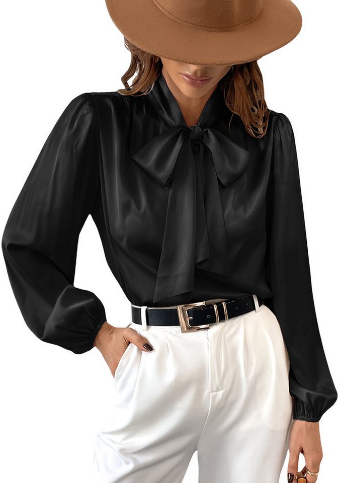 Cupshe Blusenshirt Ärmelhemd Business knoten Cupshe Blusenshirt Ärmelhemd Business knoten von Cupshe