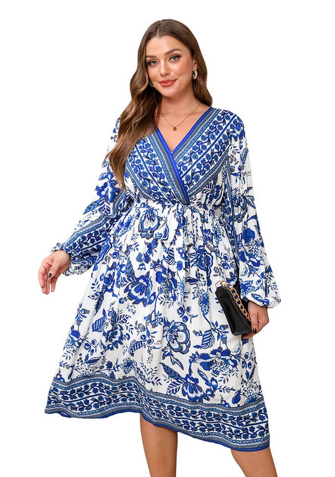 Cupshe Druckkleid Bohemian plus Größe Kleid ein Allover Druck von Cupshe