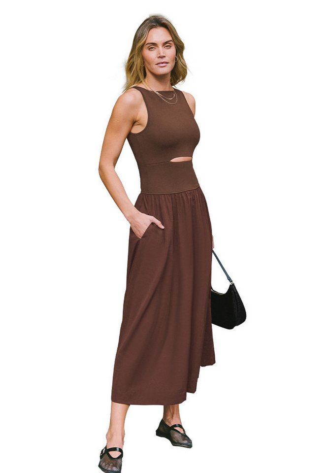 Cupshe Maxikleid Ärmelloses mit Cut-Out-Taschen in A-Linie von Cupshe