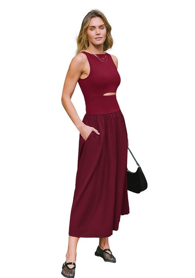 Cupshe Maxikleid Ärmelloses mit Cut-Out-Taschen in A-Linie von Cupshe