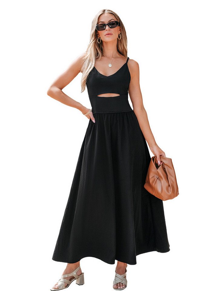Cupshe Maxikleid Ärmelloses mit Rundhalsausschnitt und Cut-out von Cupshe