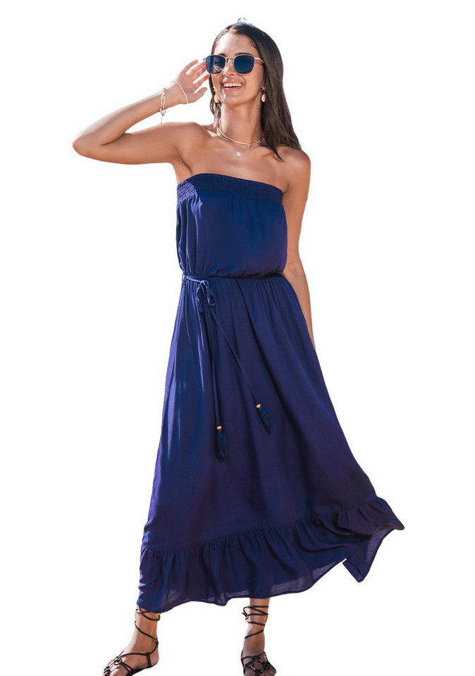 Cupshe Maxikleid Gerüschtes trägerloses Oberteil von Cupshe