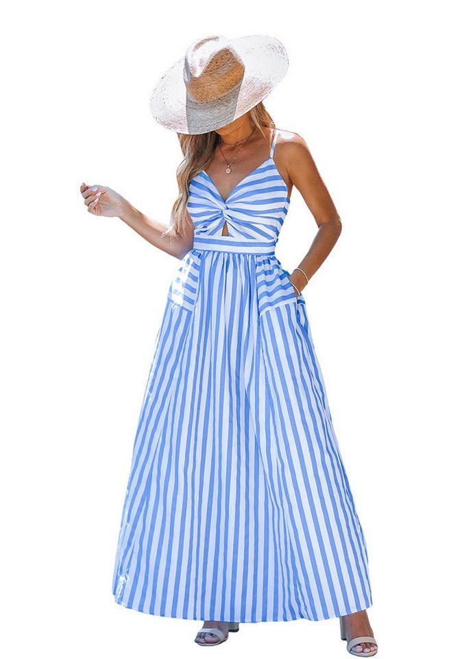 Cupshe Maxikleid Gestreiftes Sweetheart Twistkleid von Cupshe