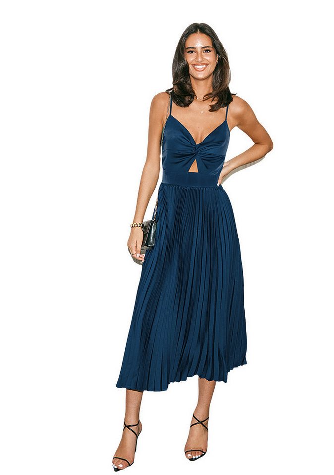 Cupshe Maxikleid Satin gedrehtes Lockerauge Kleid von Cupshe