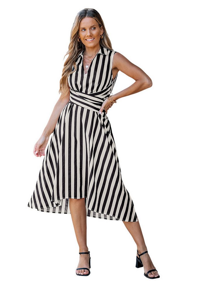 Cupshe Midikleid Wickelkleid mit V-Ausschnitt und gedrehter Taille von Cupshe