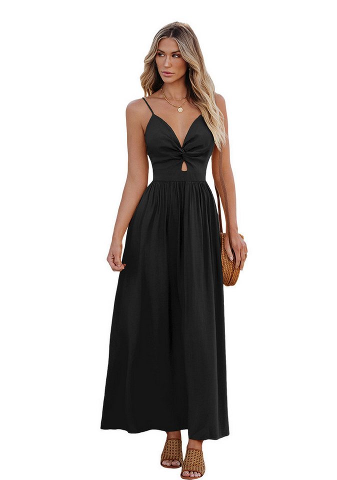 Cupshe Strandkleid Front Twist & Schlüsselloch Maxikleid Twist vorne, Schlüsselloch vorne Maxi A-Silhouette von Cupshe