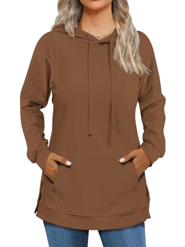 Cuptacc Damen Pullover Herbst Hoodie Damen Kapuzenpullover Oberteile Mit Kapuze Seitenschlitze Herbst Mode Kaffee XXL 50-52 Cuptacc Damen Pullover Herbst Hoodie Damen Kapuzenpullover Oberteile Mit Kapuze Seitenschlitze Herbst Mode Kaffee XXL 50-52 von Cuptacc