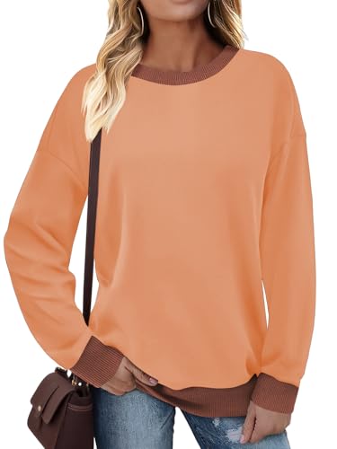 Cuptacc Sweatshirt Damen Herbst Winter Thermo Sassy Große Größen Tunika Damen Lässigen Street Dicker Schickes Retro Festliche Pullover Koralle M Mittel von Cuptacc