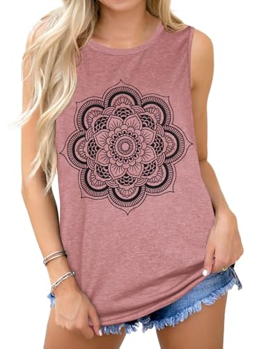 Cuptacc Tank Top Damen Rundhals Lockere Rosenmuster Sommer Top 2025 Ärmellose Tshirt Bequem Oberteile Damen Rosa 2XL 50-52 Cuptacc Tank Top Damen Rundhals Lockere Rosenmuster Sommer Top 2025 Ärmellose Tshirt Bequem Oberteile Damen Rosa 2XL 50-52 von Cuptacc