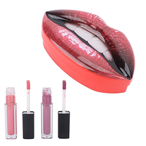 Lip-Gloss-Set, matter Lipliner-Stift, glitzernder, langanhaltender Lippen-Make-up-Set, hohe, wahrnehmbare Farbe für die Arbeit Nr.1 von Cuque
