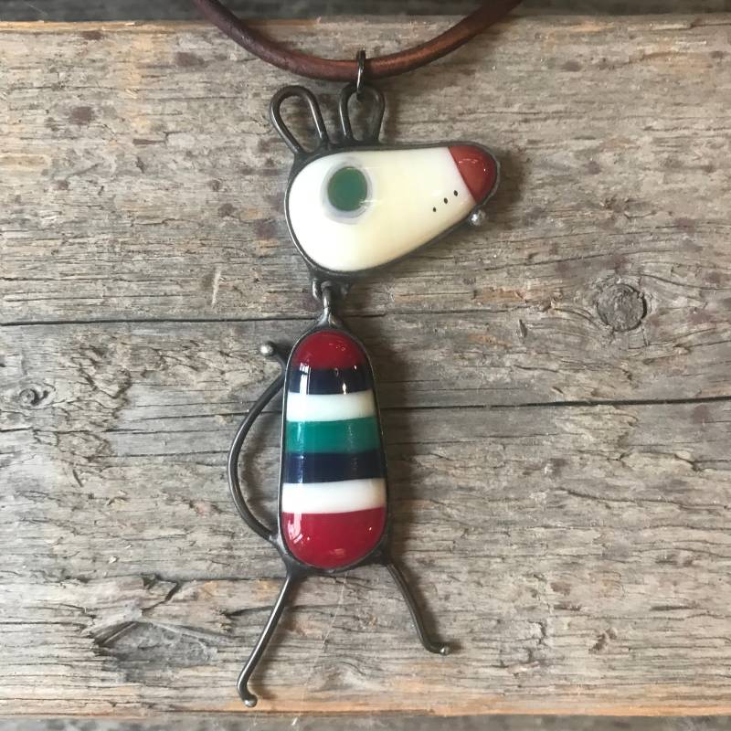 Charm Anhänger Aus Glas - Hund Talisman von Curiomat