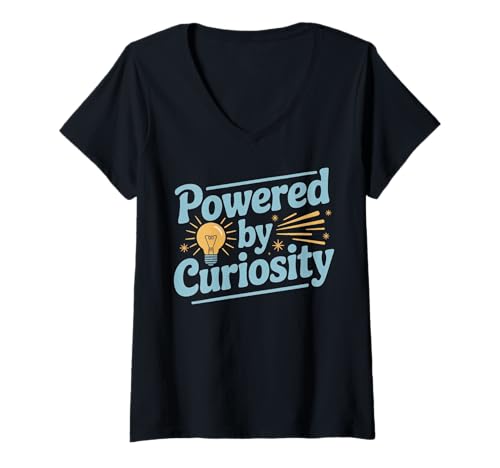 Damen Bereitgestellt von Curiosity-Lightbulb Gear Design T-Shirt mit V-Ausschnitt Damen Bereitgestellt von Curiosity-Lightbulb Gear Design T-Shirt mit V-Ausschnitt von Curiosity Driven Atheist Agnostic Apparel