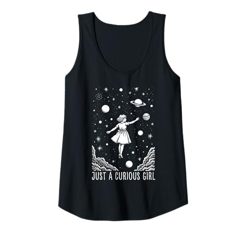 Damen Just a Curious Girl - Für kluge & neugierige Mädchen Tank Top Damen Just a Curious Girl - Für kluge & neugierige Mädchen Tank Top von Curious Girl Club