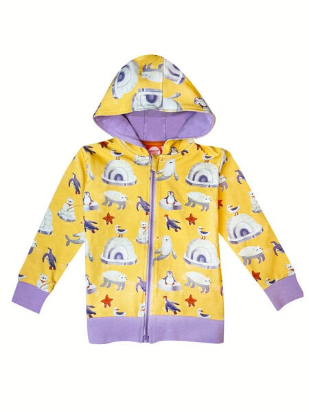 Curious Stories Hoodie Zipped für Kinder aus Bio-Baumwolle "Polar Play" von Curious Stories