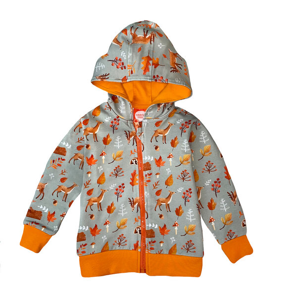 Curious Stories Hoodie Zipped für Kinder aus Bio-Baumwolle "Reh" von Curious Stories