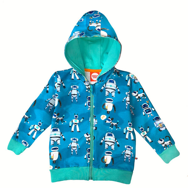 Curious Stories Hoodie für Kinder aus Bio-Baumwolle "Robot" von Curious Stories