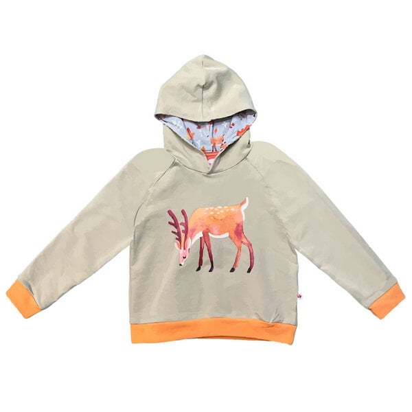 Curious Stories Hoodie für Kinder aus Bio-Baumwolle "Reh" von Curious Stories