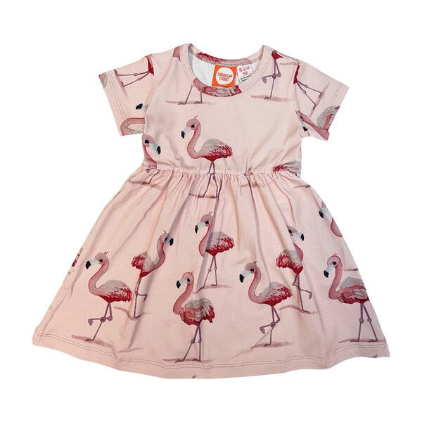 Curious Stories Kleid aus Bio-Baumwolle mit dem Flamingo Print von Curious Stories