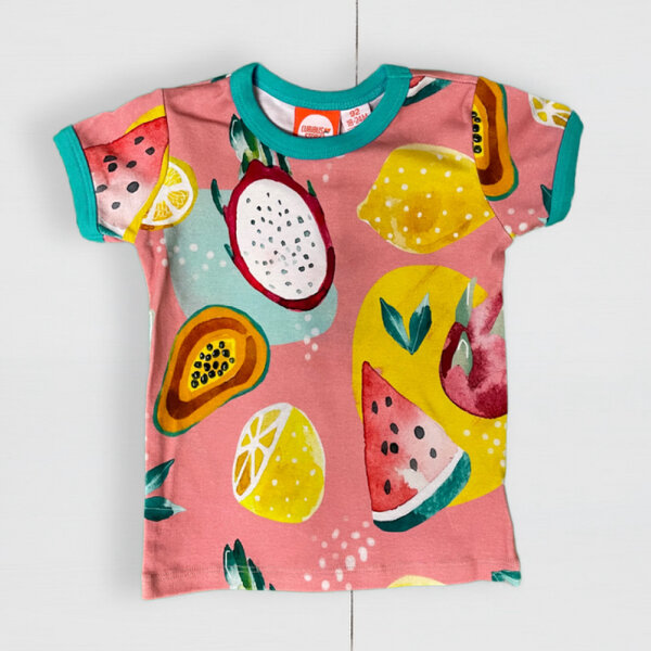 Curious Stories T-shirt für Kinder aus Bio-Baumwolle mit dem Obst Print von Curious Stories