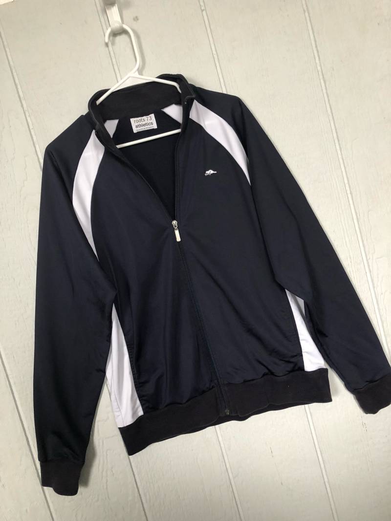 Vintage Roots 73 Sportliche Jacke Mit Reißverschluss Vorne. Größe L, Dunkelblau Und Weiß von CuriousCallipipper