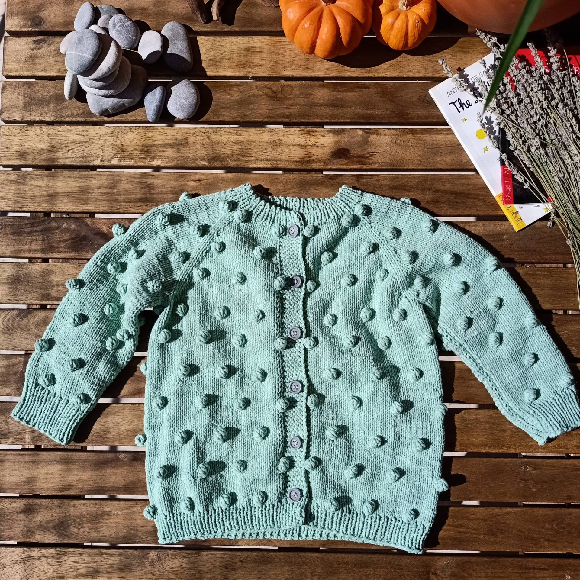 Handgestrickte Popcorn Strickjacke Für Mädchen, Gestrickte Bio-Baumwolle Kinder Strickjacke, Jungen Kleidung, Baby Kleinkind von CuriousKidsShop