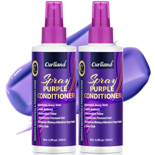 Revitalisierendes Spray für violette Maske, repariert blondes und graues Haar, stärkt trockene und beschädigte Strähnen, leichte und nicht klebrige Formel – entfernt kupfergelbe Reflexe und Revitalisierendes Spray für violette Maske, repariert blondes und graues Haar, stärkt trockene und beschädigte Strähnen, leichte und nicht klebrige Formel – entfernt kupfergelbe Reflexe und von Curlland