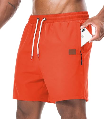Curluriy Running-Shorts für Herren Workout Fitness Jogginghose Männer Mit Reißverschluss Taschen Kurze Sport Elastische Taille von Curluriy