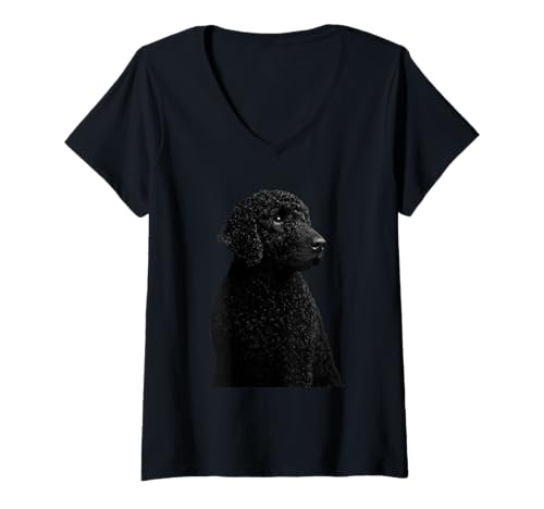 Damen Curly Coated Retriever T-Shirt mit V-Ausschnitt Damen Curly Coated Retriever T-Shirt mit V-Ausschnitt von Curly Coated Retriever Dog