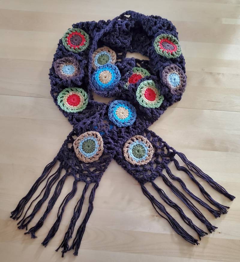 Einzigartiger Handgemachter Blumengitter-Schal, Geschenk Für Sie Einzigartiger Handgemachter Blumengitter-Schal, Geschenk Für Sie von CurlyGirlCrochet