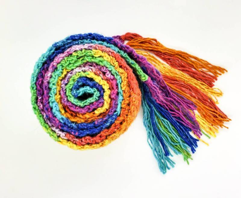 Unisex Regenbogen Schal, Geschenk Für Sie Oder Ihn Unisex Regenbogen Schal, Geschenk Für Sie Oder Ihn von CurlyGirlCrochet
