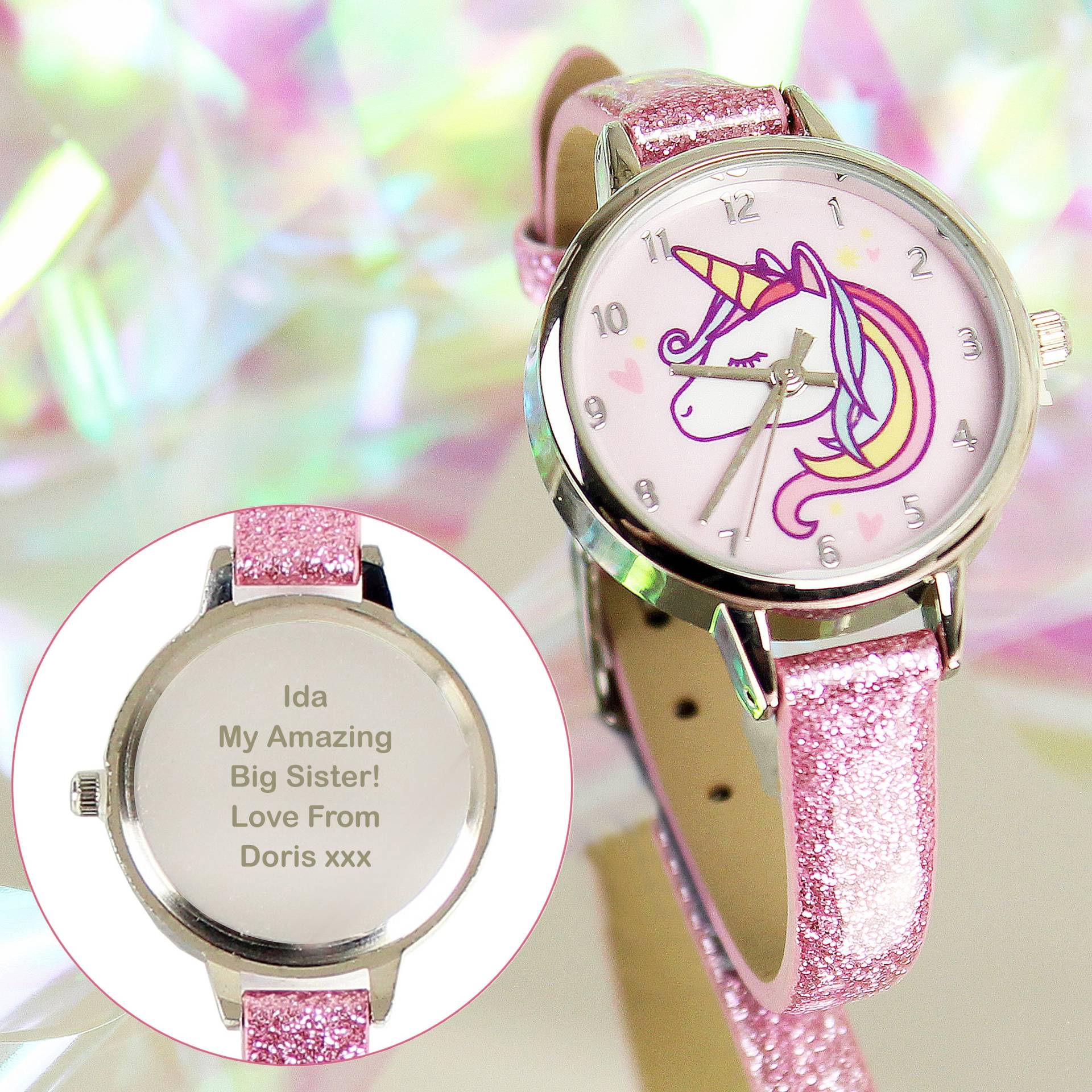 Personalisierte Einhorn Uhr Für Kinder - Mädchen Geburtstagsgeschenk Personalisierte von CurlyMangoGifts