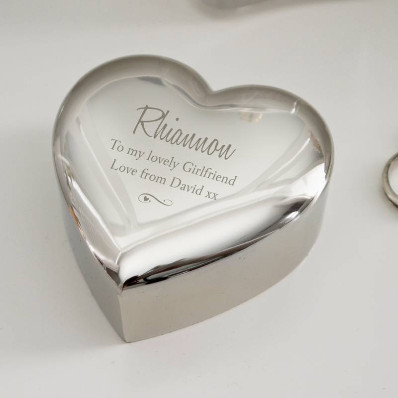 Personalisiertes Herz Schmuckkästchen - Valentinstag Geschenk Muttertagsgeschenk Für Sie von CurlyMangoGifts