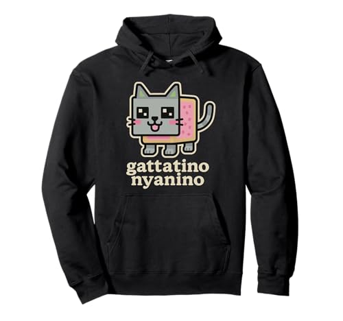 Gattatino Nyanino - Lustige Katze Brainrot Gamer Teen Kids Meme Pullover Hoodie von Cursed Italian Brain Rot Gamer Secret Tees & Merch