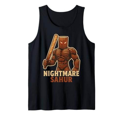 Nightmare Sahur - Brainrot Gaming Halloween Gruselige Kinder Teens Tank Top von Cursed Italian Brain Rot Gamer Secret Tees & Merch