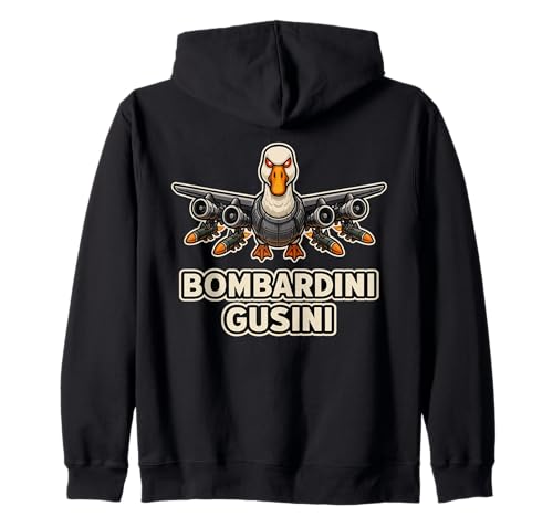 Bombardini Gusini – Lustige Gänsehirnfäule Kinder Ente Meme Kapuzenjacke von Cursed Italian Brainrot Gamer Secret Tees & Merch