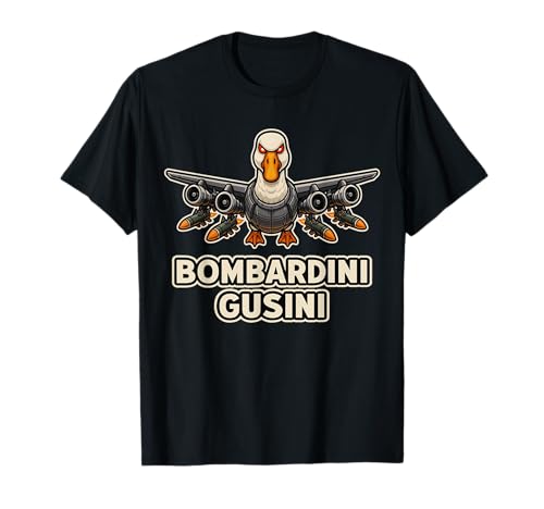Bombardini Gusini – Lustige Gänsehirnfäule Kinder Ente Meme T-Shirt von Cursed Italian Brainrot Gamer Secret Tees & Merch