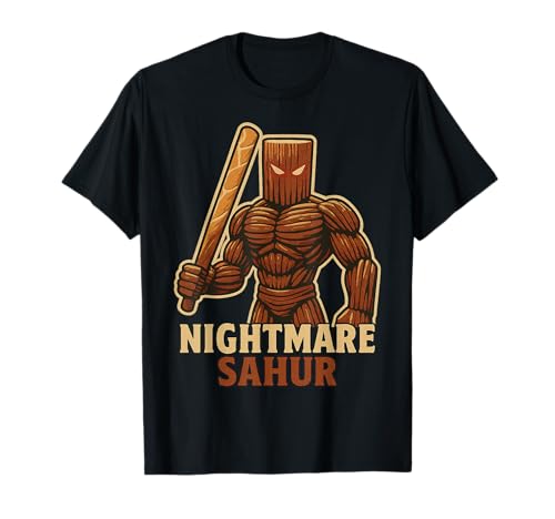 Nightmare Sahur - Brainrot Gaming Halloween Gruselige Kinder Teens T-Shirt von Cursed Italian Brain Rot Gamer Secret Tees & Merch