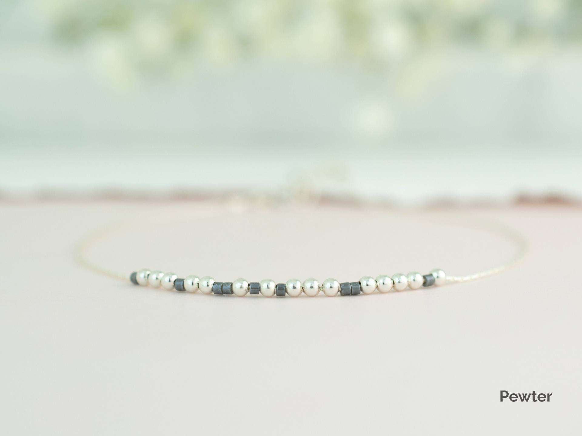 Morse Code Fußkettchen, Benutzerdefinierte Wort Schmuck, Perlen Sterling Silber, Gold Gefüllt von CursinginCode