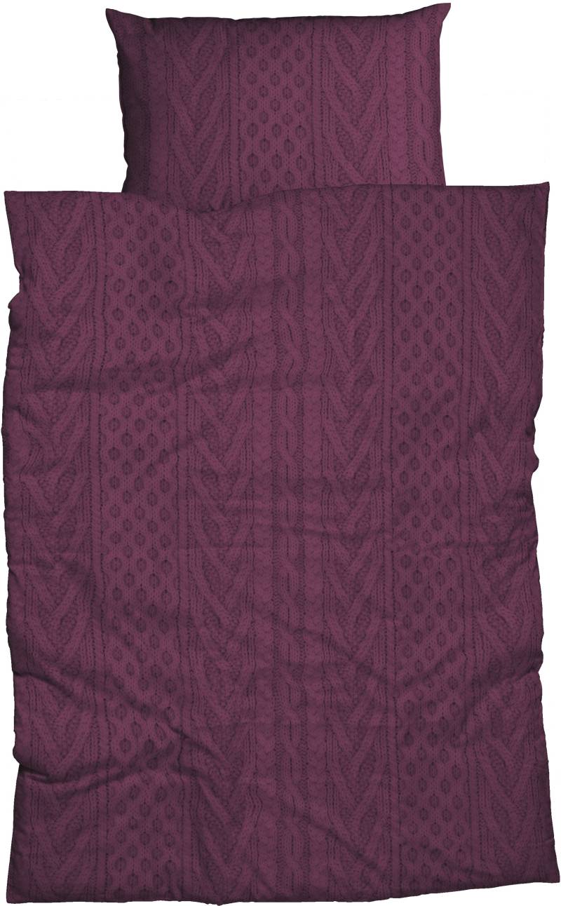 CASATEX Bettwäsche "Eger" 2 Stk. tlg. kuschelig und flauschig, optisch wie ein grob gestrickter Pullover von Casatex