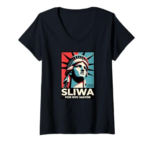 Damen Curtis Sliwa für den Bürgermeister von NYC Lustiger Profi Sliwa Cool Trendy T-Shirt mit V-Ausschnitt Damen Curtis Sliwa für den Bürgermeister von NYC Lustiger Profi Sliwa Cool Trendy T-Shirt mit V-Ausschnitt von Curtis Sliwa NYC Mayor Campaign 2025 Tees Gifts