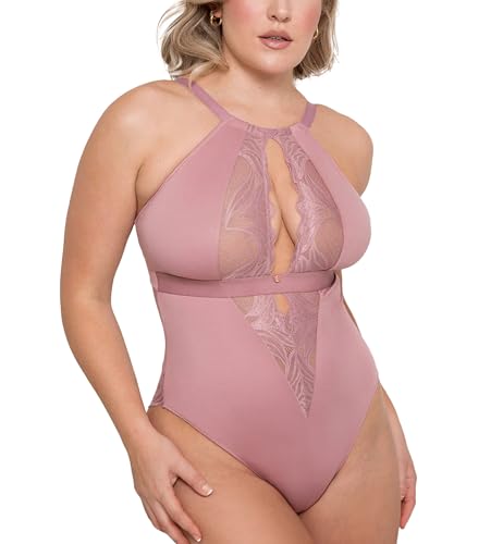 Curvy Kate Damen-Body Indulgence Stretch Spitze Body Unterwäsche, Dusty Rose, XL von Curvy Kate